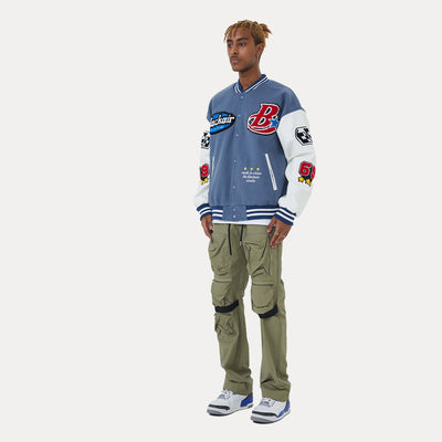Chaqueta Universitaria de Béisbol con Bordados American Street
