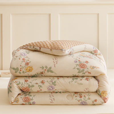 Edredón de Fibra de Soya Acolchado Terciopelo para Invierno