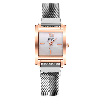Reloj de Cuarzo Elegante Oro Rosa con Esfera Cuadrada Versátil - Image 10