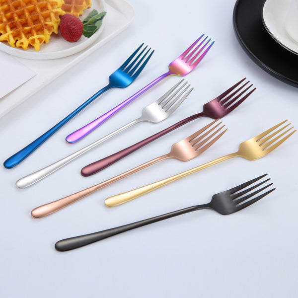 Tenedor de Acero Inoxidable 304 Estilo Coreano para Restaurante