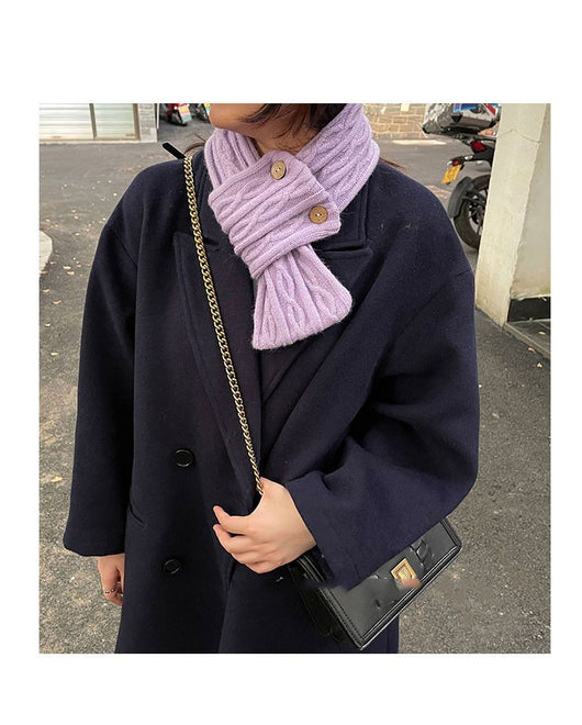 Pañuelo Liso Pequeño para Mujer - Estilo Coreano Otoño Invierno - Image 12