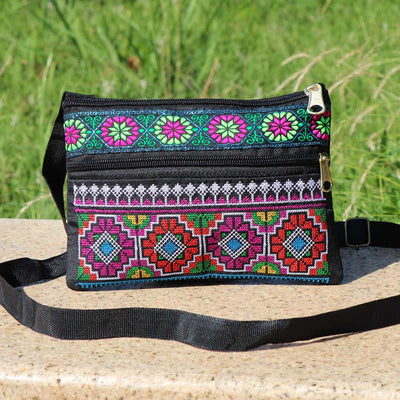 Bolsa Bandolera Doble Compartimento con Bordado Artesanal - Image 17