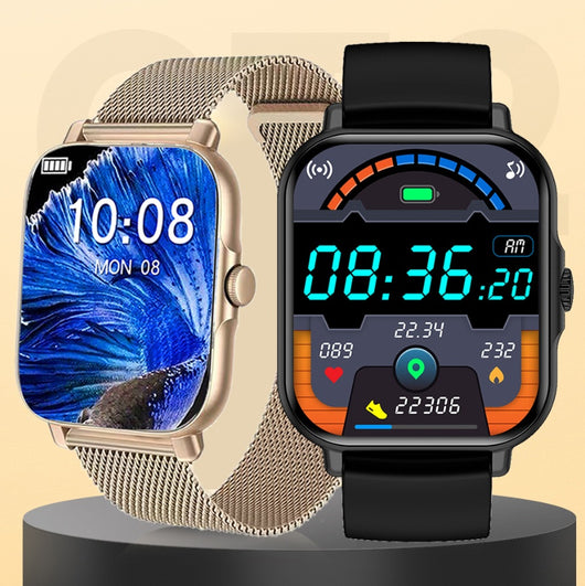 Reloj Inteligente con Llamadas Bluetooth, Monitor de Frecuencia Cardíaca y Sueño