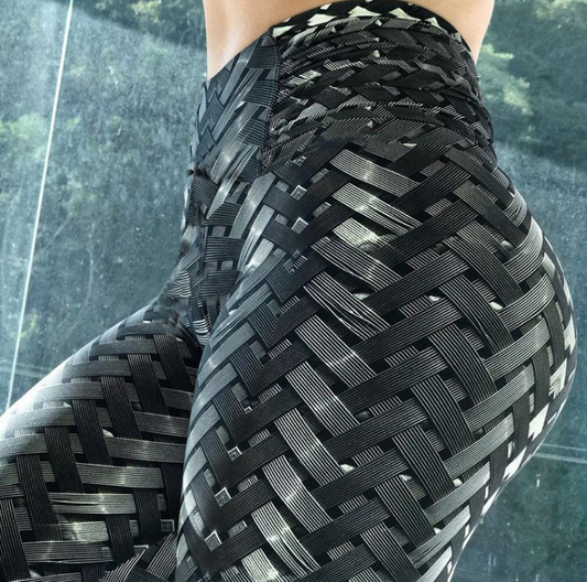 Leggins Deportivos Estampado Iron Weave con Levantamiento de Glúteos