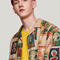 Camisa Hombre Verano Estilo Retro con Estampado Digital - Corte Relajado Casual