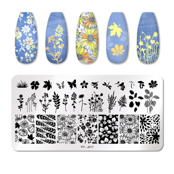 Placa de Estampado para Manicura en Acero Inoxidable