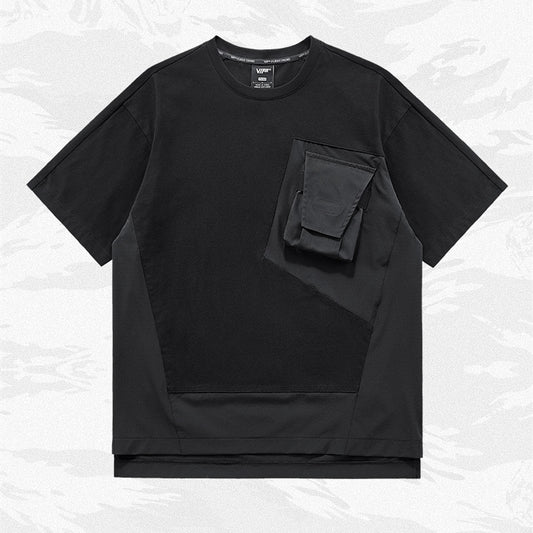 Playera Holgada para Hombre con Diseño Patchwork Moderno
