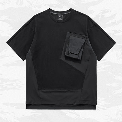 Playera Holgada para Hombre con Diseño Patchwork Moderno
