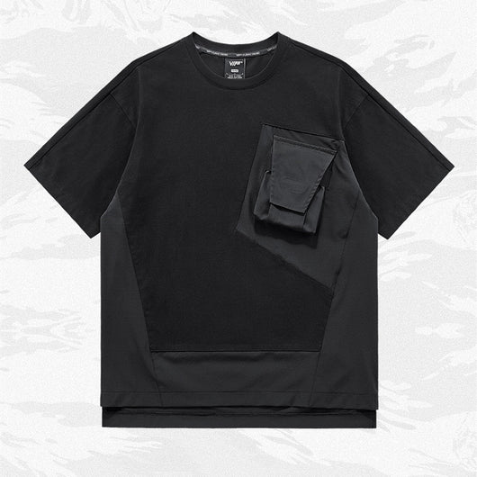 Playera Holgada para Hombre con Diseño Patchwork Moderno