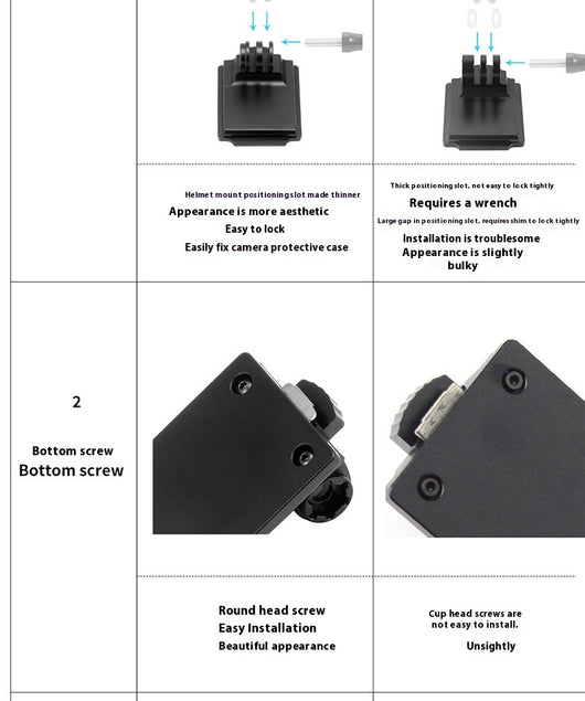 Soporte Universal para Cámara y Accesorios de Casco de Ciclismo - Image 9