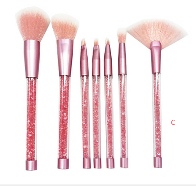 Set de 7 Brochas de Maquillaje Maiden con Cristales - Serie Diamante - Image 2