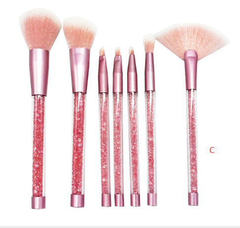 Set de 7 Brochas de Maquillaje Maiden con Cristales - Serie Diamante - Image 2