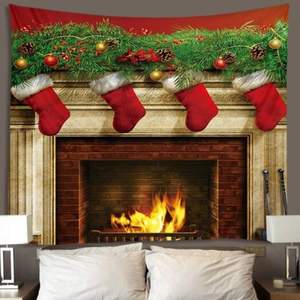Tapiz Navideño con Flores para Chimenea y Dormitorio - Image 5