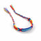 Retro Ethnic Estilo Woven Colorful Totem Jewelry Dark Azul