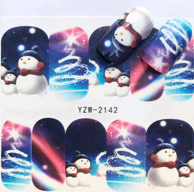 Calcomanías Navideñas para Uñas - Pegatinas de Transferencia Agua Full Cover - Image 3