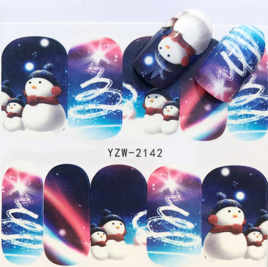 Calcomanías Navideñas para Uñas - Pegatinas de Transferencia Agua Full Cover - Image 3