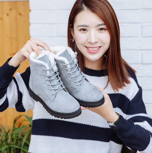 Botas de Nieve para Mujer Talla Grande con Forro de Felpa Artificial - Image 9
