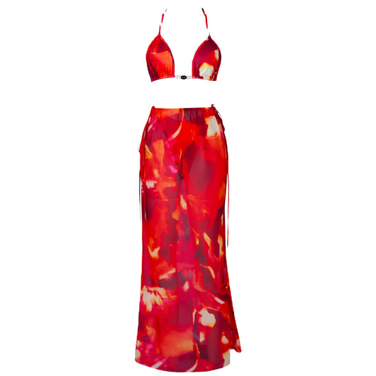 Traje de Baño Falda Estampada con Tirantes Ajustables - Image 6