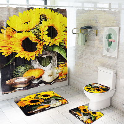 Juego de Baño Estampado Girasoles - 4 Piezas Completas - Image 18