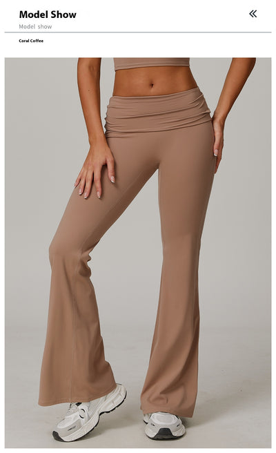 Pantalones Yoga Cintura Alta Plegables para Mujer - Image 19