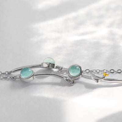 Pulsera de Plata Esterlina Música Marina - Diseño Minimalista para Estudiantes - Image 2