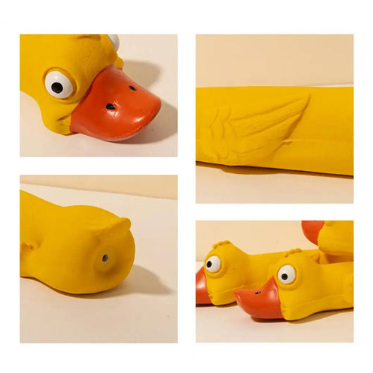 Juguete Dental de Látex para Perros con Diseño de Pato Amarillo - Alivio de Estrés y Limpieza de Dientes - Image 12