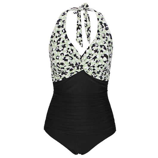 Traje de Baño Enterizo con Escote en V, Pliegues y Espalda Abierta para Mujer - Image 15