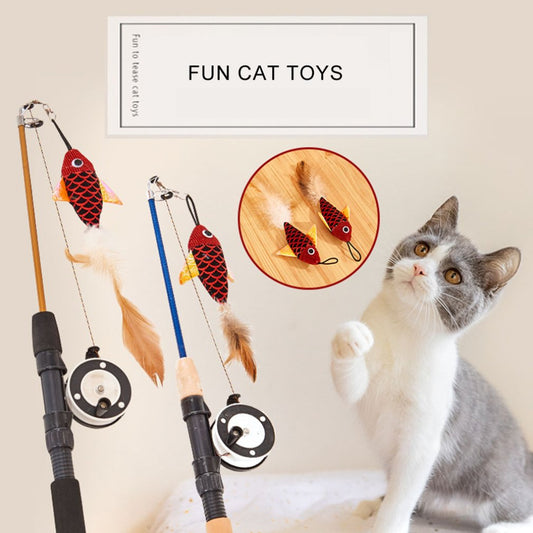 Juguete Interactivo con Pluma y Varilla Retráctil para Gatos