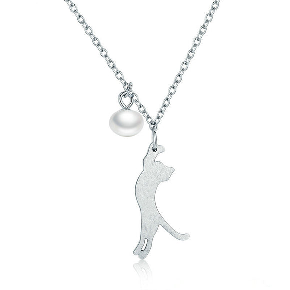 Collar de Plata Minimalista para Mujer con Detalle Animal