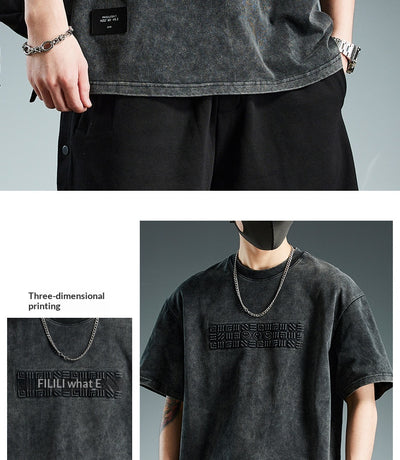 Playera Oversize Pesada de Manga Corta para Hombre - Image 28