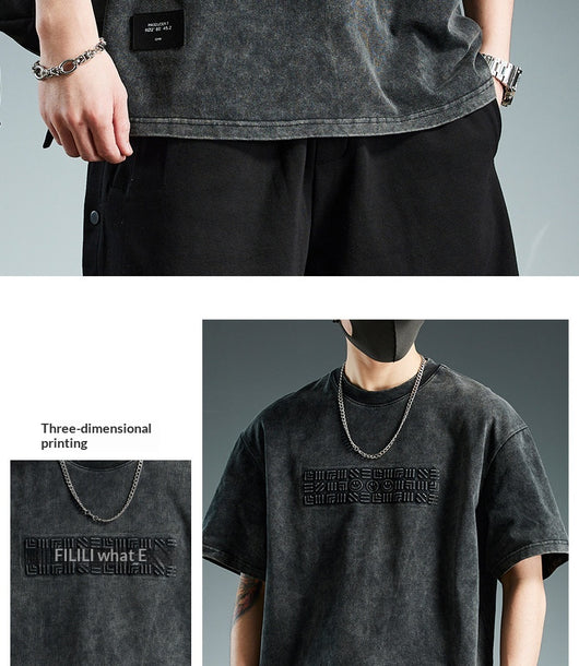 Playera Oversize Pesada de Manga Corta para Hombre - Image 28