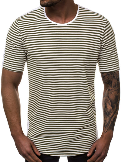 Playera de Cuello Redondo con Degradado a Rayas - Image 7