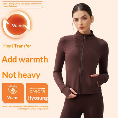 Top de Yoga sin Dedos Acolchado para Otoño e Invierno - Image 2