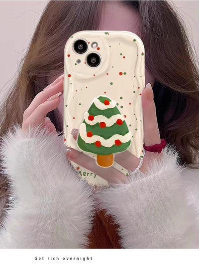 Funda para Teléfono con Soporte y Diseño Navideño de Puntos Coloridos - Image 11