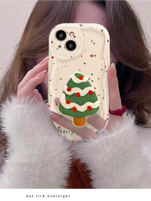 Funda para Teléfono con Soporte y Diseño Navideño de Puntos Coloridos - Image 11