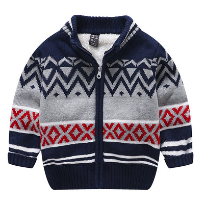Sudadera Deportiva Coreana con Cierre para Niños - Forro Polar Manga Larga