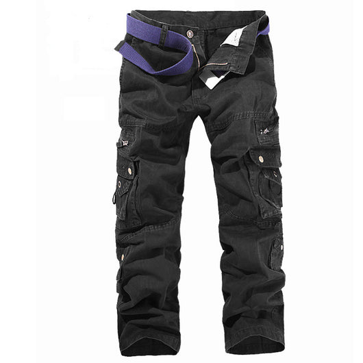 Pantalón Overol de Algodón Lavado con Múltiples Bolsillos - Image 13