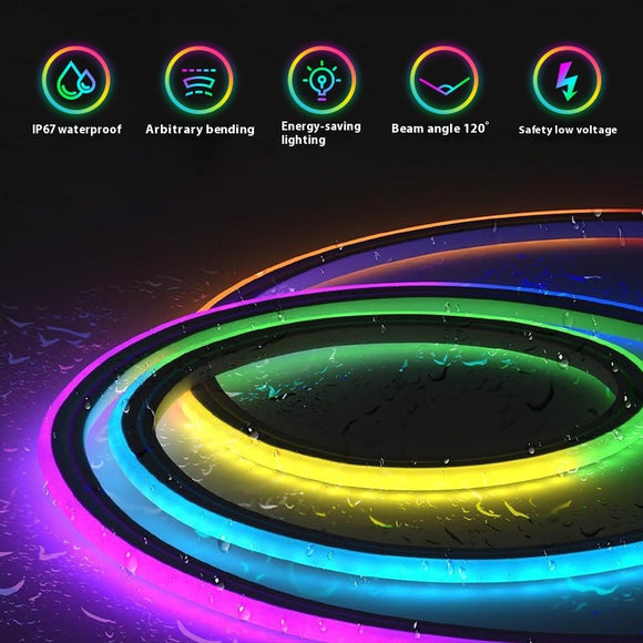 Tira de Luz Neon LED Multicolor de Bajo Voltaje Flexible