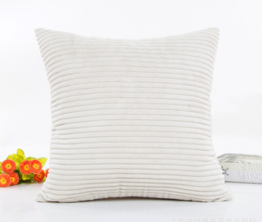 Juego de Funda de Almohada y Cojín de Pana Acanalada Suave con Patrón de 2.5 Rayas - Image 14