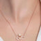 Collar Infinito Rosa Blanca en Plata 925 con Baño de Oro Rosado y Circonita
