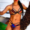 Conjunto de Bikini Multicolor en Tono Granate