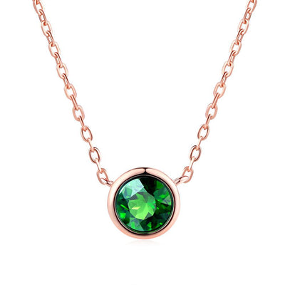 Collar para Mujer Estilo Minimalista con Colgante de Circonita Cúbica en Oro Rosa - Image 16