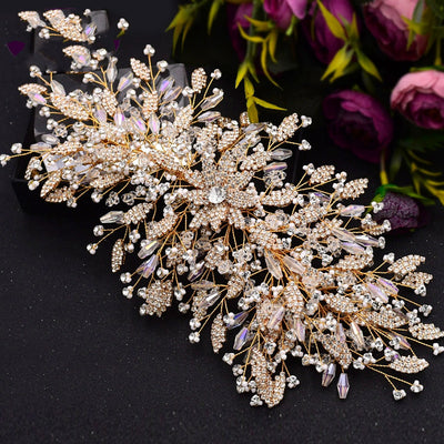 Accesorios para el Cabello Dorados de Lujo para Novias - Image 4