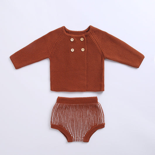 Conjunto de Dos Piezas de Suéter Tejido para Bebé - Image 9