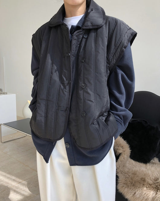 Chaqueta Acolchada de Algodón con Cuello Solapa - Calidez y Comodidad - Image 12