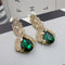 Crystal drop earrings Verde B