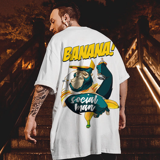 Camiseta Hiphop Suelta Talla Grande Manga Corta para Hombre - Image 4