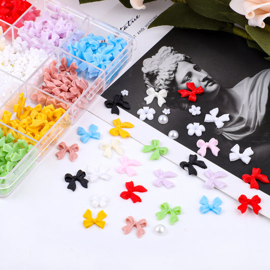 Set de Adornos Navideños de Resina con Lazos y Moños Mixtos - Image 3