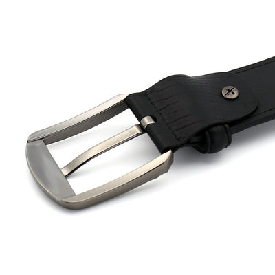 Cinturón de Cuero para Hombre con Hebilla de Pasador - Image 9