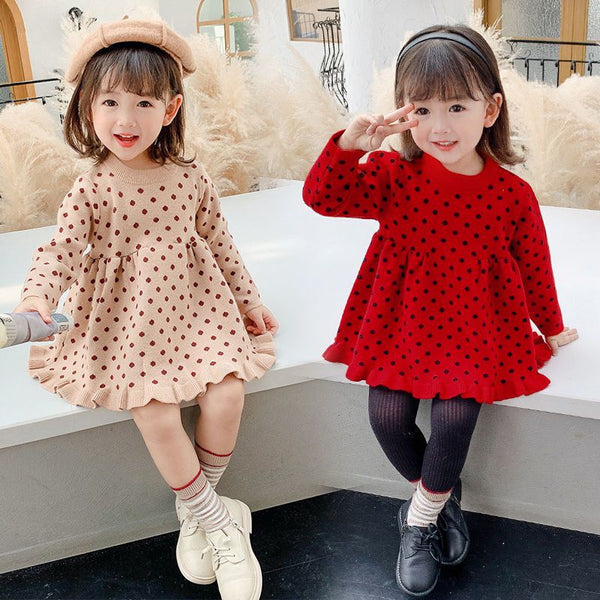 Vestido Tejido con Lunares
